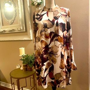 Jodifl FLORAL LONGSLEEVE SHIFT DRESS